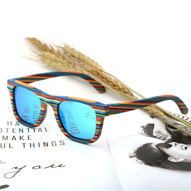 Мужские поляризационные солнцезащитные очки модные для мужчин с деревянной