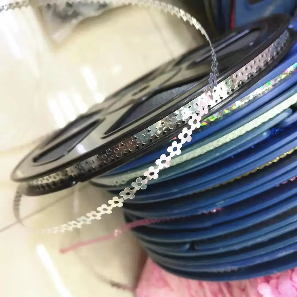 11 шт * 100 ярдов 9 мм Круглый блесток Spangles ПВХ швейная машина катушка DIY аксессуары