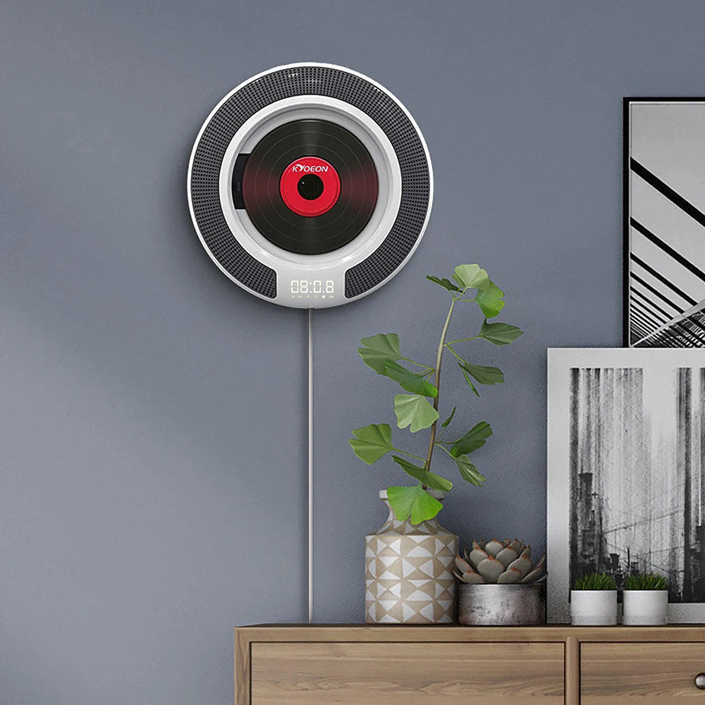 

AIYIMA Wall Mounted CD Player Bluetooth Speaker Prenatal Education Home Audio Boombox with Remote Control FM Radio Repeater