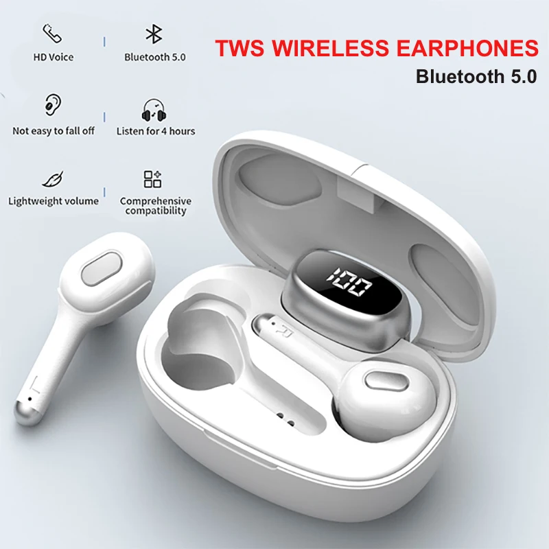 Беспроводные наушники Robotcube T9S Tws Bluetooth 5 0 мини с микрофоном и зарядным устройством