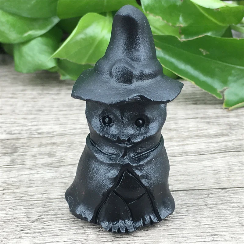 

Natural Obsidian Quartz Animal Cat Figurine Hand Carved Ornaments Crystal Polished Reiki Healing Witchcraft Stones Gemstones