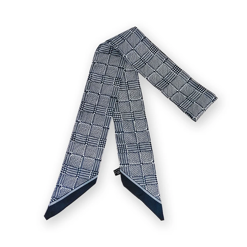 

110*6cm Narrow long silk scarf for women long neck hair scarf bag strap small neck scarves fashion elegant belt tie handbag