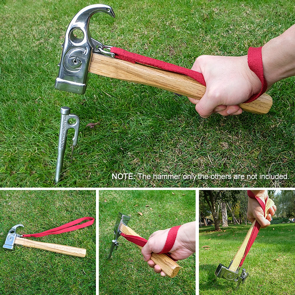 

Outdoor Camping Nail Hammer with Lanyard Multi-Functional Tent Stake Hammer For Backpacking Hiking Mountaineering Tool