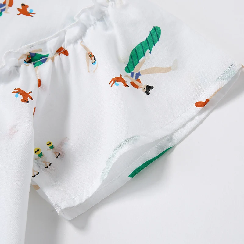 Balabala рубашка для девочек с коротким рукавом малышей 2020 летняя детская свободная