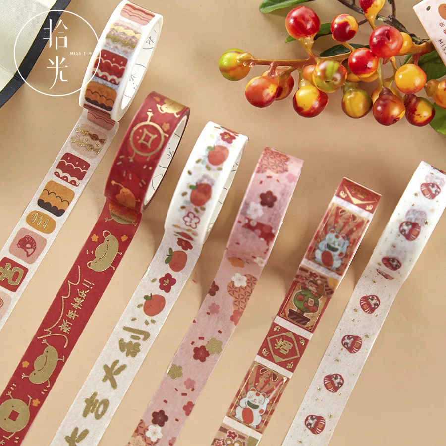 1 шт. Винтаж лента Washi 15 мм * 5 м горячего тиснения Ретро изоляционная DIY оформление