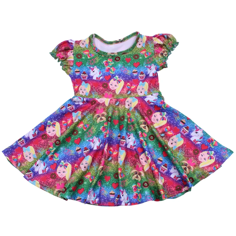Детское платье с рисунком единорога весна-лето | Детская одежда и обувь