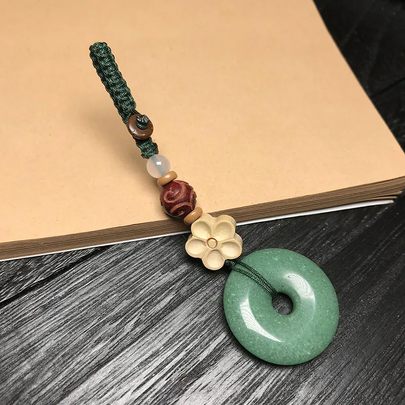 Этническая резная Тыква Золотая рыбка круглый кулон брелок для женщин Бодхи Лотос держатель ключей|Брелоки|