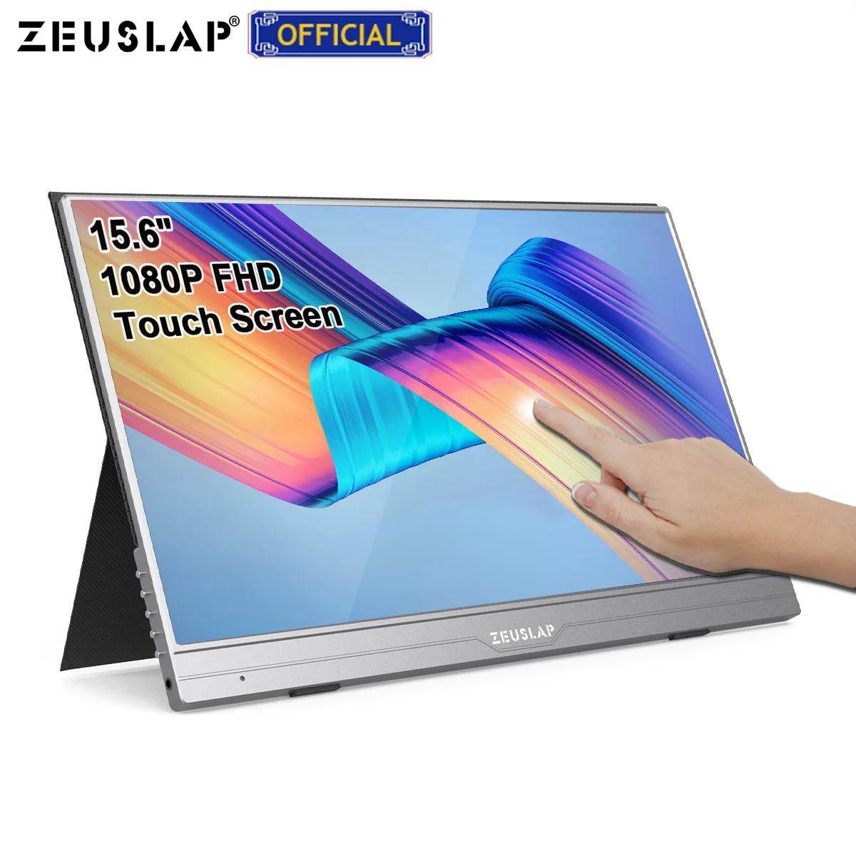 

Portable Laptop Monitor Touchscreen 15.6" 1080P HDMI-Compatible USB C External Display Ultra Slim Travel Second Gaming Monitor