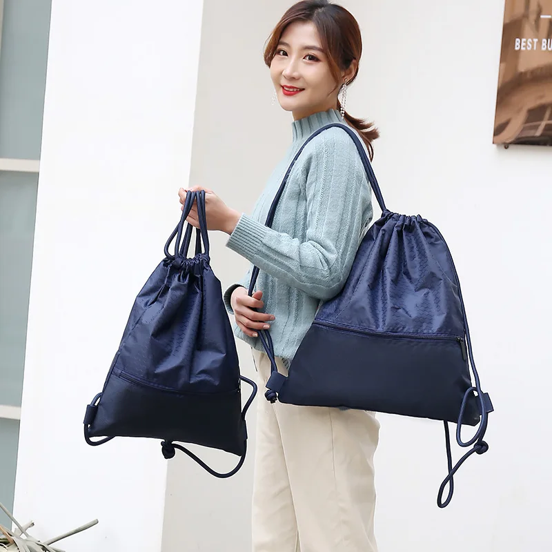 

Customizable Logo Name Drawstring Pouch Storage Bag Waterproof Oxford Cloth Basketbal Backpack Travel Swimming Fitness Bag