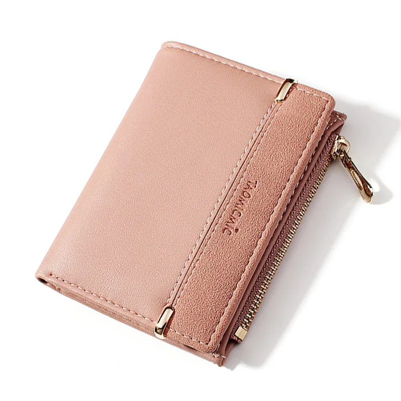 Новинка 2021 кошелек из искусственной кожи матовый прошитый Дамский на молнии с