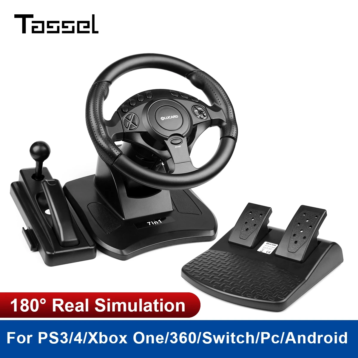 

Game Racing Whee 180° Rotation For PS4/PS3/XBOX 360/XBOX ONE/ANDROID/Switch/PC For DiRT 4 Game USB Dual Vibration Pedal Wheels