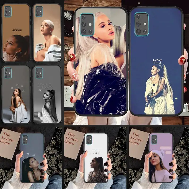 

Ariana Grande AG Rainbow Sweetener Phone Case For Samsung A71 A80 A91 A01 A02 A11 A12 A21 A31 A32 A20E soft cover Fundas