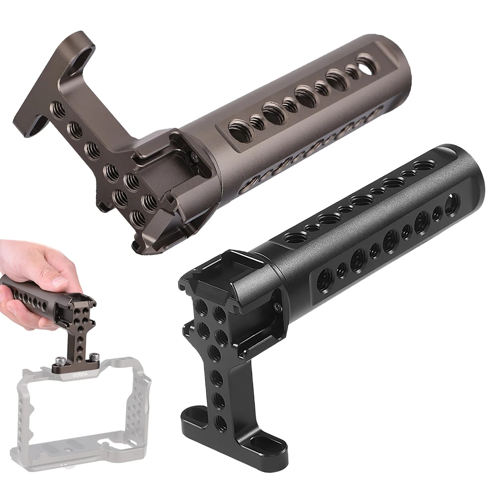 

Universal DSLR Camera Rig Top Handle Photography Expansion Accessories Three-head Cold Shoe Handle Mount with 1/4" 3/8" Screw