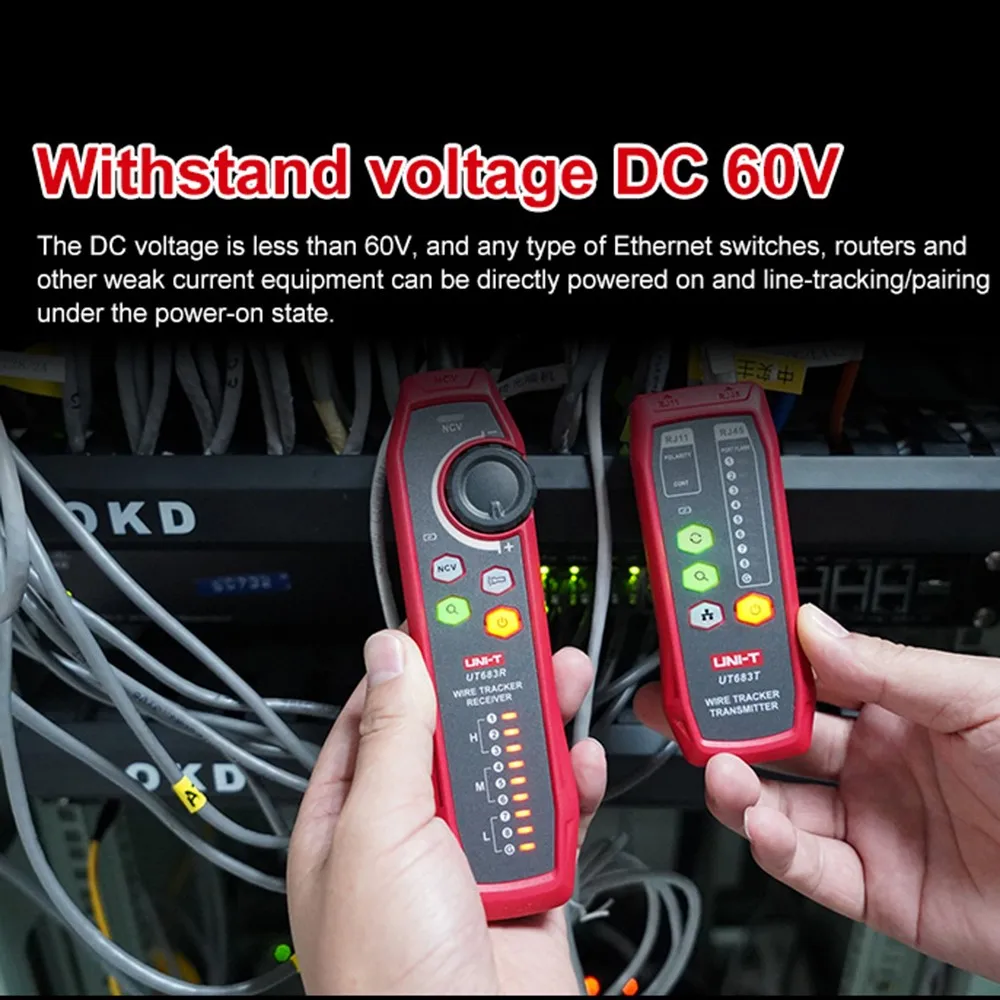 uni t network cable tester ut683kit lan wire tracer cable tracker diagnose rj45 telephone line for repairing tool detector free global shipping