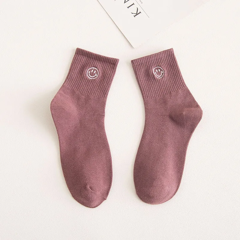 

cartoon socks smiley face funny harajuku women kawaii cute happy streetwear cotton woman sock kobieta skarpety femme chaussettes
