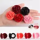 Пустой чехол с розой для теней для век, коробка для губной помады, косметический контейнер, многоразовая основа диспенсер для декоративной косметики с зеркалом