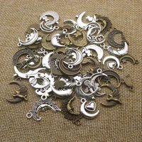 23pcslot antique silver bronze mixed styles moon charms pendants diy jewelry for necklace bracelet making accessaries z1192