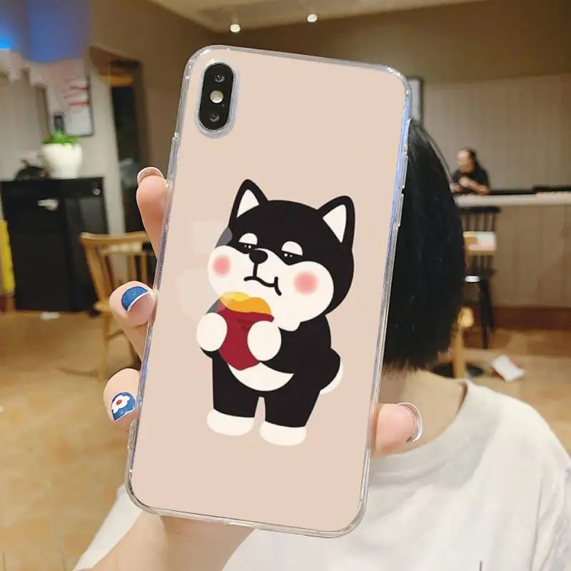

Cute Shiba Inu Corgi Phone Case Transparent soft For iphone 5 6 7 8 11 12 s c se plus mini x xs xr pro max shell