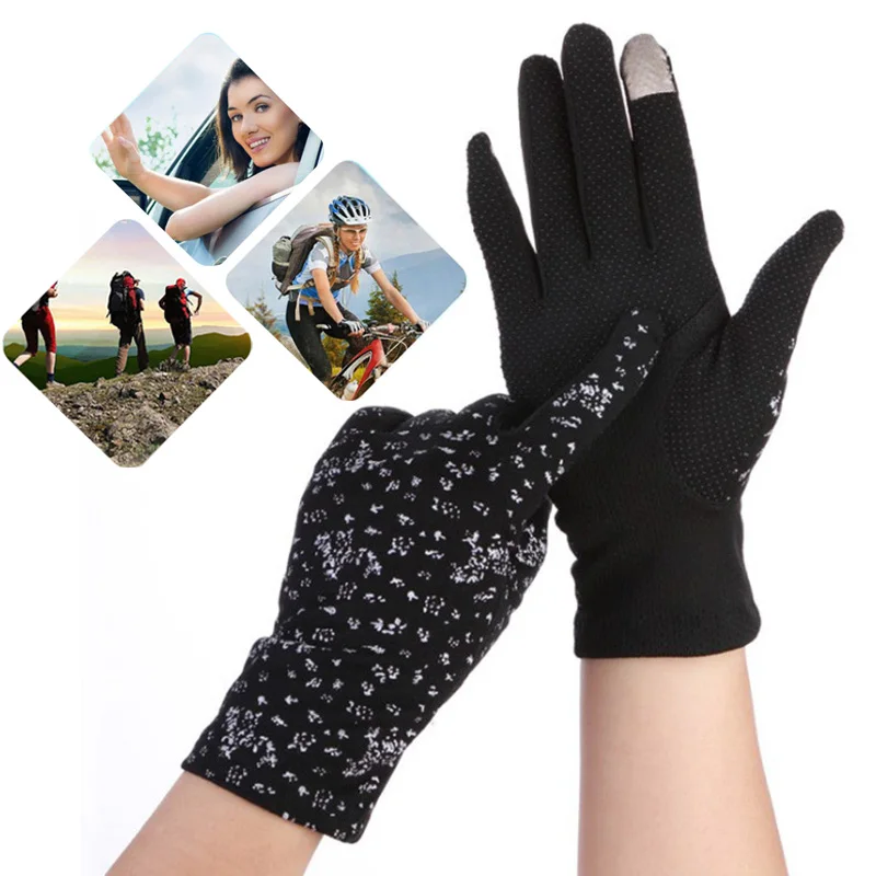 

Summer Spring Women Sunscreen Stretch Gloves Lady Touch Screen Anti UV Slip Resistant Driving Gloves Breathable Guantes Pink