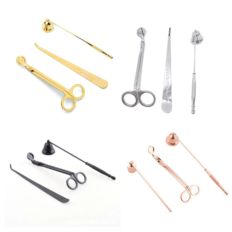Stainless Steel Candle Extinguishers Candles Wick Fire Hook Scissors Accessories Candle Tool Aromatherapy