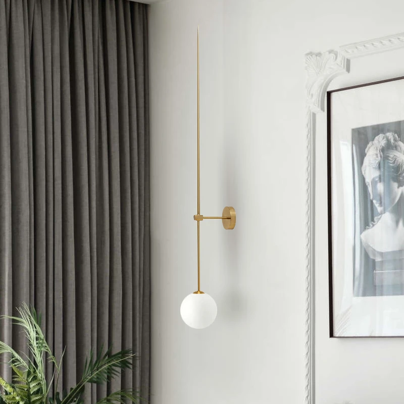 Скандинавская Дания Минималистичная Геометрическая линия настенная лампа