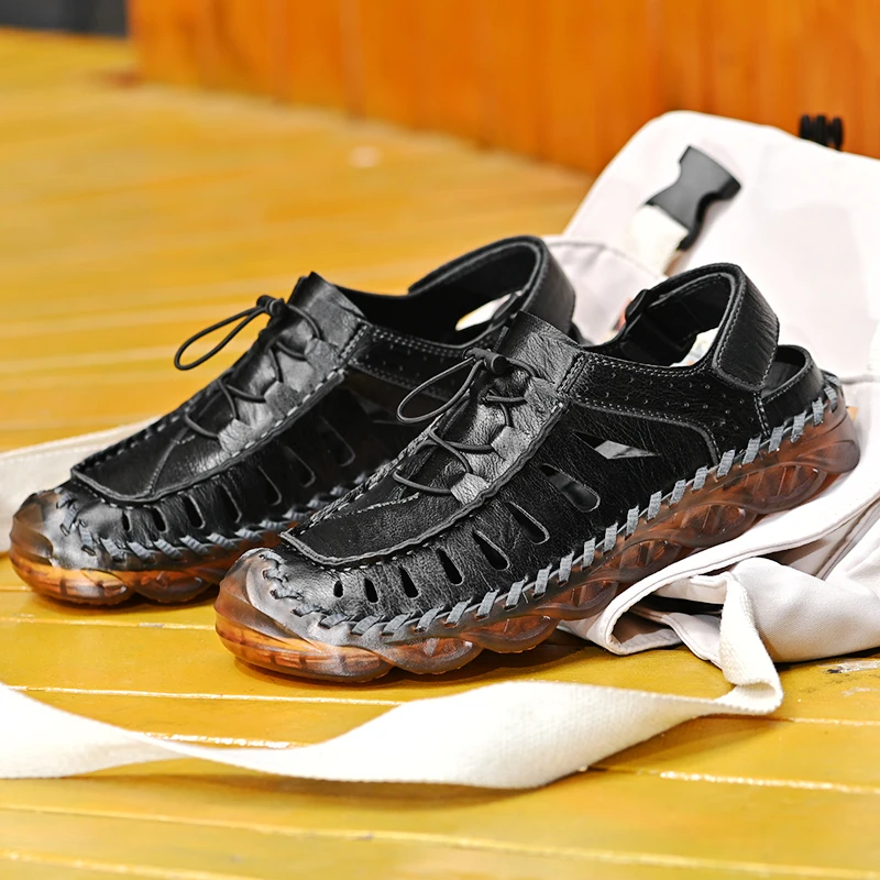 

New Sandals Summer Roman Men Sandals Soft Comfortable Non-Slip Men Shoes Outdoor Casual Beach Men Sandals Sneakers Flat