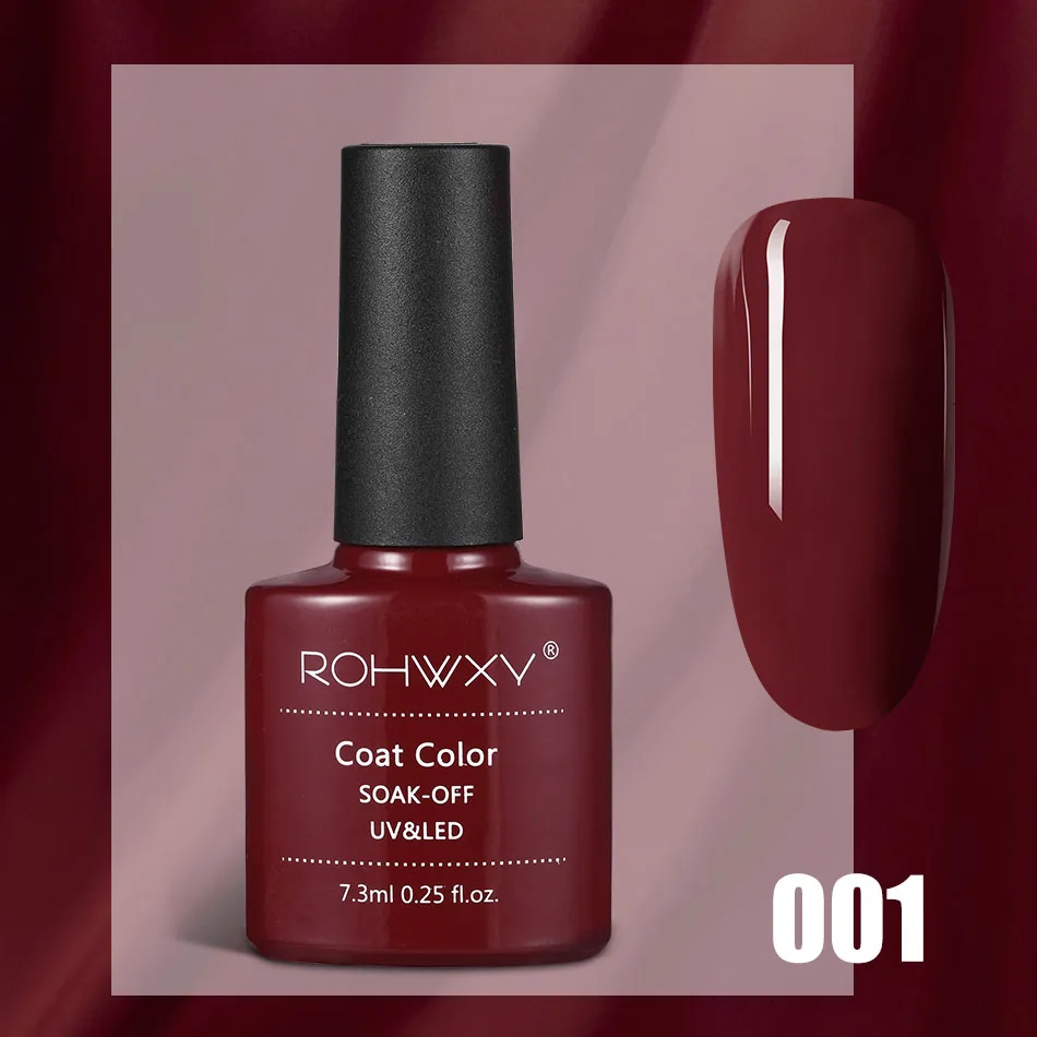 ROHWXY УФ-гель для ногтей Гибридный лак для замачивания ногтей полуперманентный верхний Базовый лак для ногтей все для маникюра Гель-лак - Цвет: A001