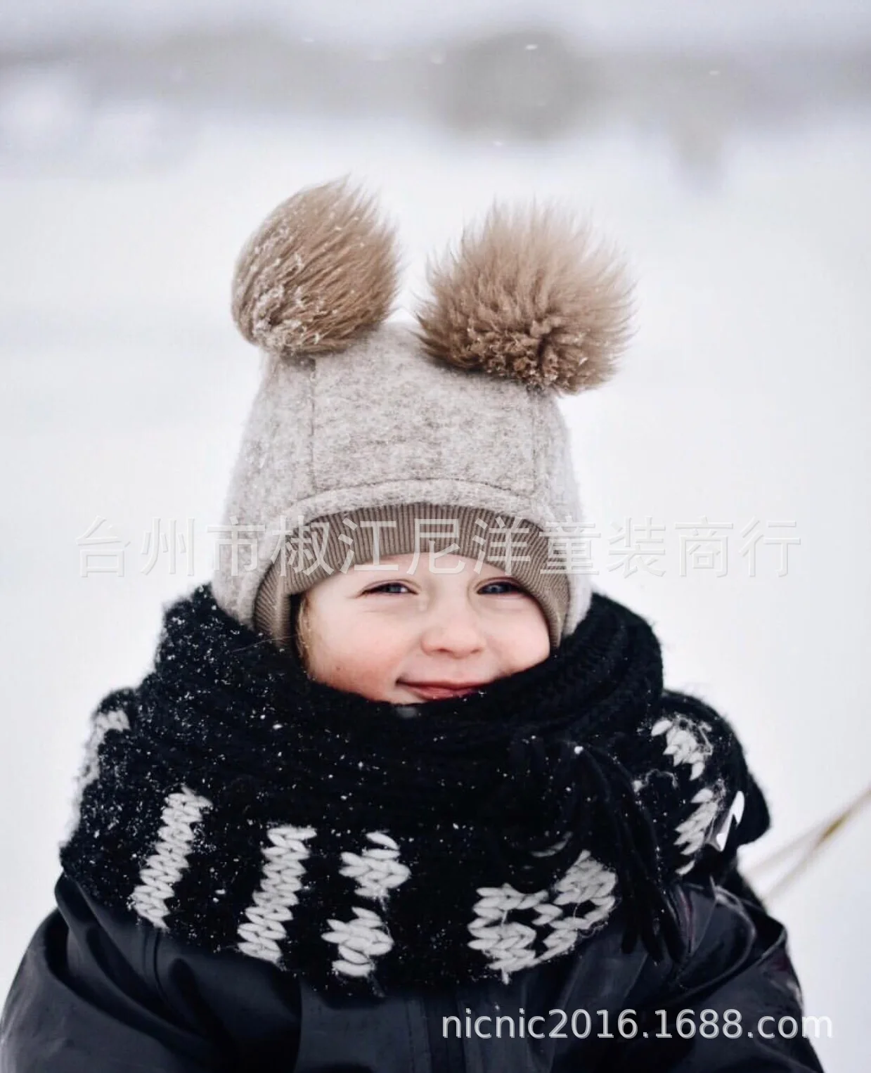 Grey wool caps Одежда для маленьких девочек; детская шапка; аксессуары для волос; Детские шапки с рисунком оленя; шерстяные шапки; рождественские подарки - Цвет: Grey wool caps