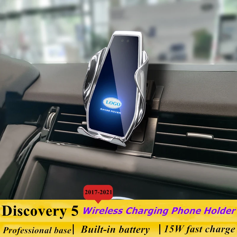 

For 2017-2021 Land Rover Discovery 5 Car Phone Holder Air Vent Wireless Charger 360 Rotating Navigation Bracket GPS Support