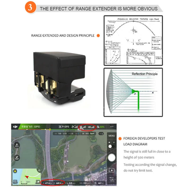 Усилитель диапазона антенны для DJI Mavic мини портативный пульт дистанционного
