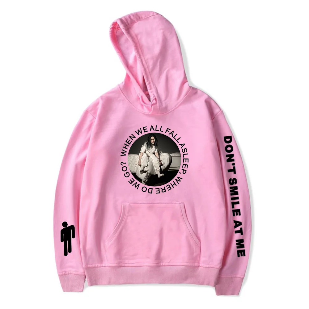Новая Толстовка Billie Eilish с принтом, Мужская и Женская Спортивная толстовка с капюшоном, Одежда Harajuku, Повседневная Популярная толстовка с капюшоном Kpop