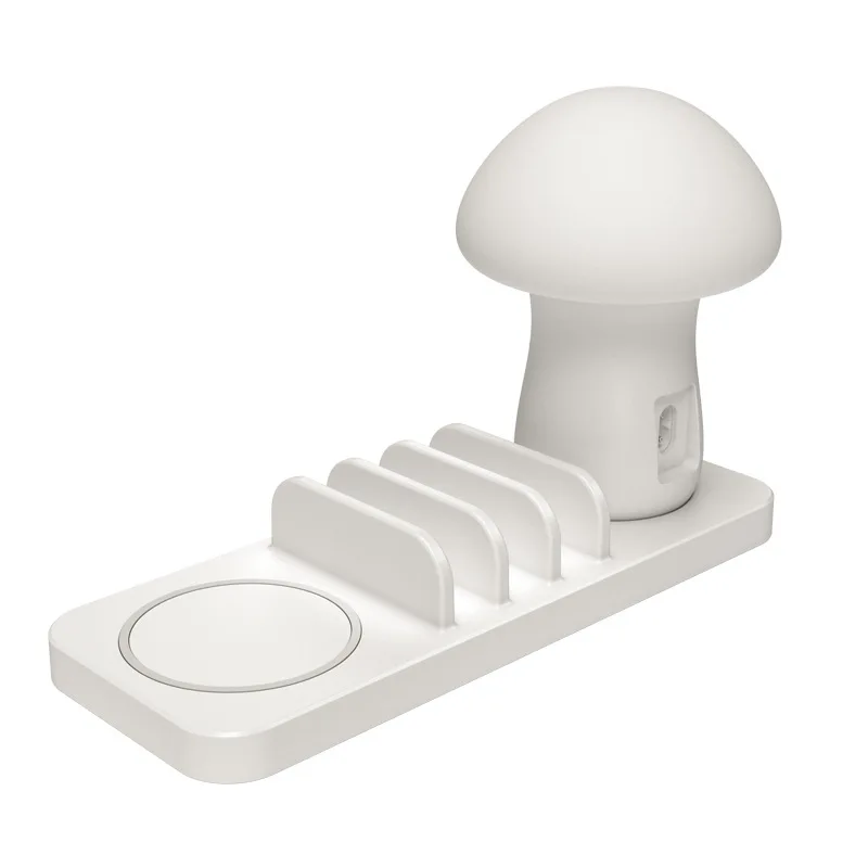 

Mushroom lamp multi-port charger creative wireless quick charge 3 mouth docking station 3 usb charging desktop support
