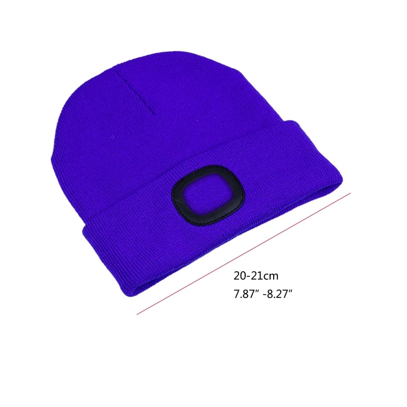 Светящаяся Зимняя Вязаная Шапка-бини со светодиодный Ной подсветкой