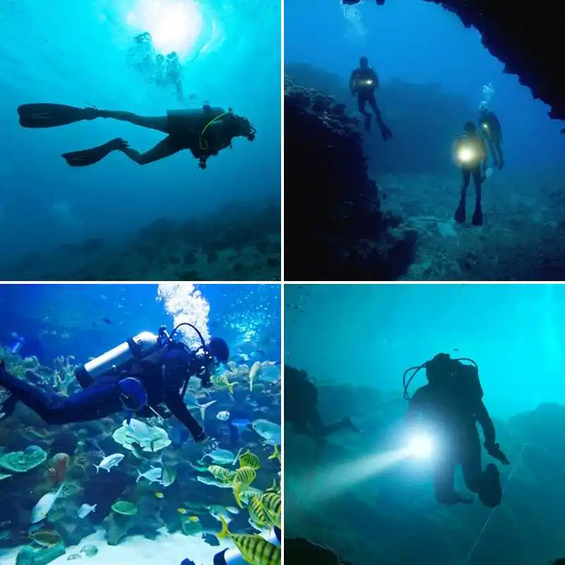 

Wasafire Underwater 100m 3 Modes Diving Lantern Waterproof 5000LM XM-L2 Dive Flash Light Portable Scuba Torch with 18650 Battery