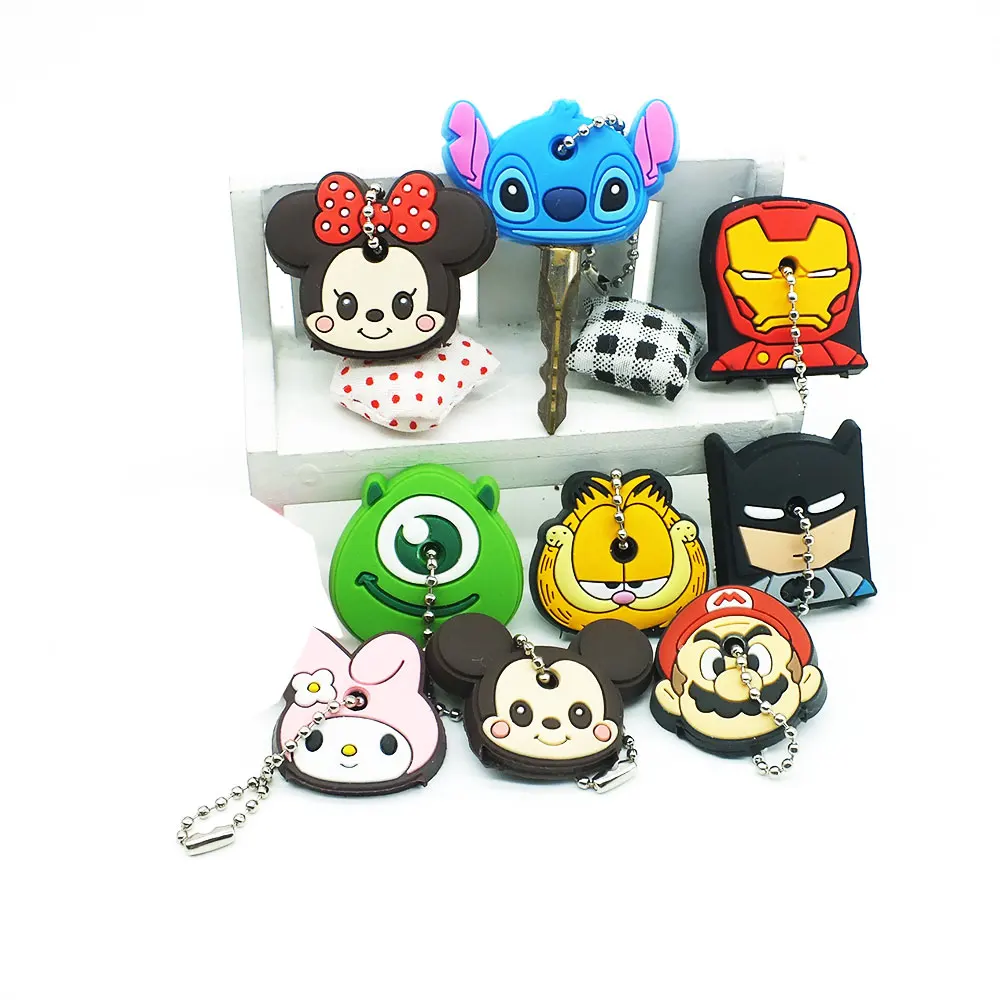 20 шт. в комплекте мультяшный силиконовый защитный чехол для ключей пылезащитный