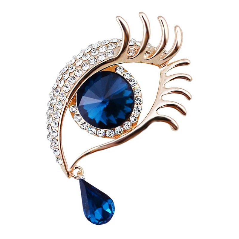 Брошь с кристаллами в виде глазного яблока из слезы ангела булавка для ресниц