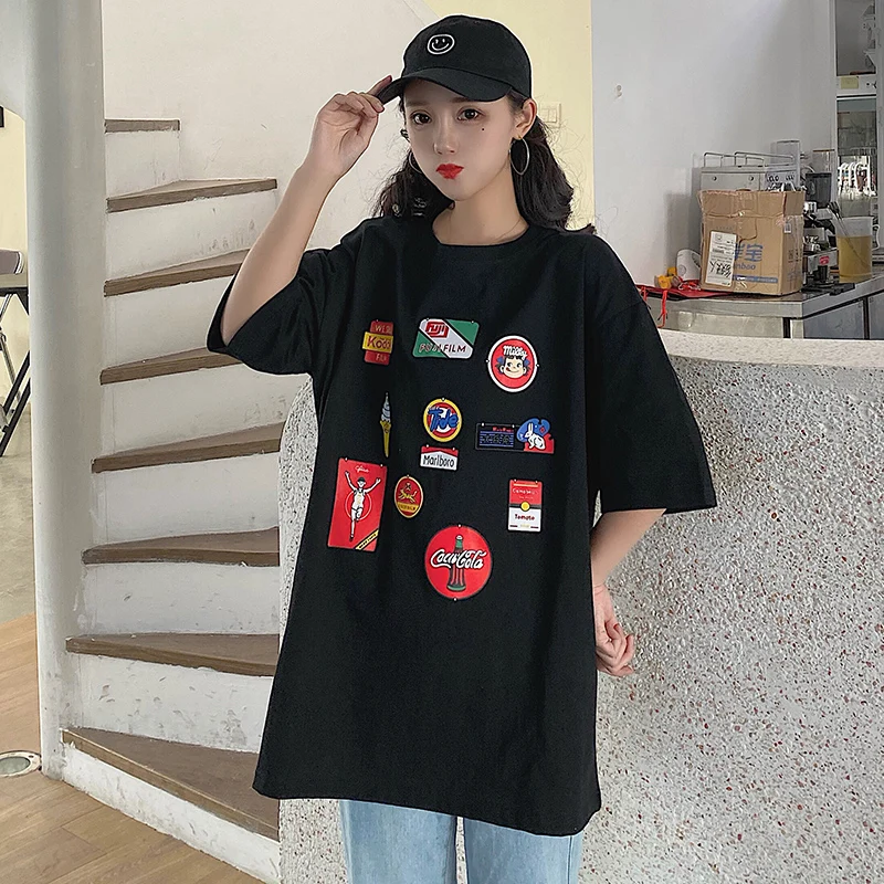 Европейские товары японская футболка с коротким рукавом модная женская