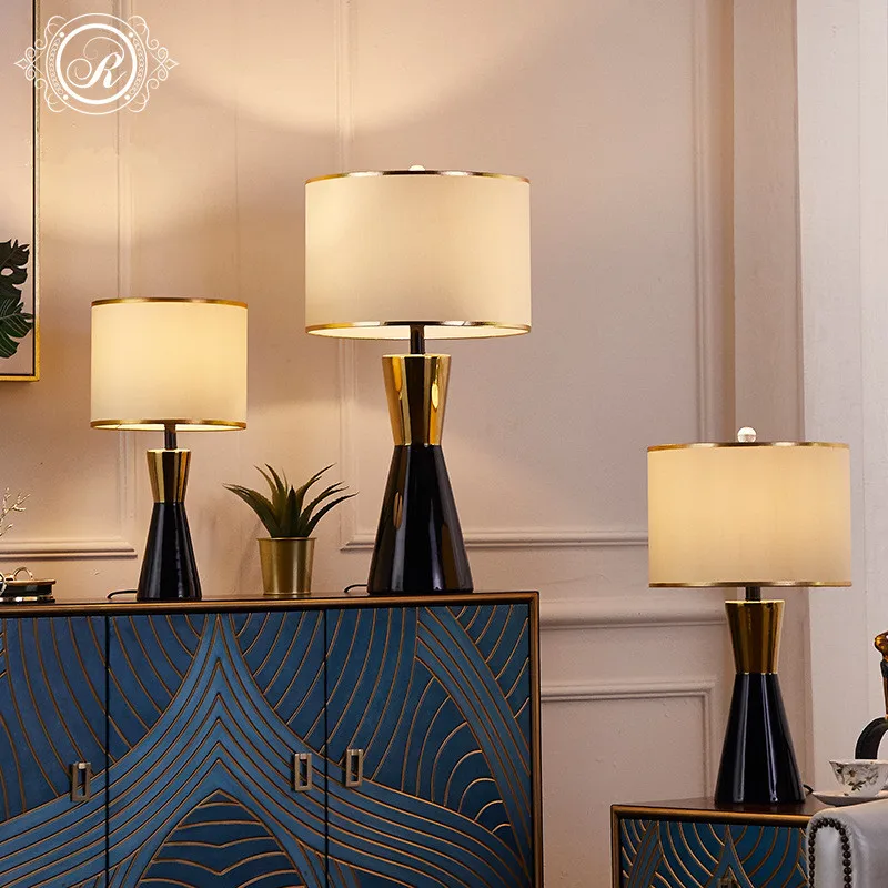 

Light Luxury Post-Modern American Table Lamp Hotel Cafe Living Room Bedroom Study Bedside Decorative Lamp E27 AC110V 220V