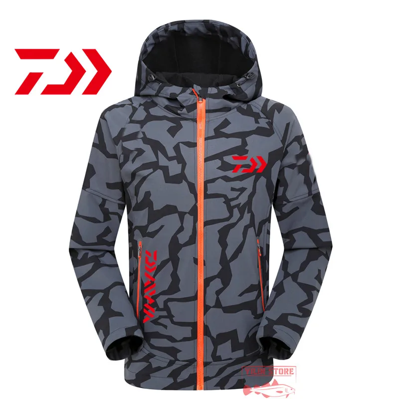 

Daiwa Spring Autumn Waterproof Sun Protection Fishing Jacket Warm Fleece Mountaineering Suit Camouflage Outdoor Fishing Clothes