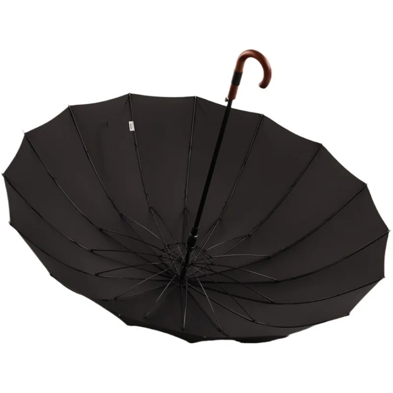 Long handle umbrella 16 bone super large 120cm business storm men's double retro automatic long | Дом и сад