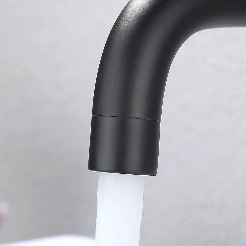 Smesiteli Черный кран с двумя отверстиями для горячей и холодной воды латунный