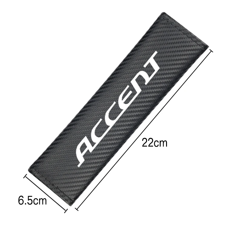 2pcs/set Carbon fiber Seat belt Shoulder Pads covers emblems for hyundai ACCENT ELANTRA TUCSON IX20 Car-styling | Автомобили и