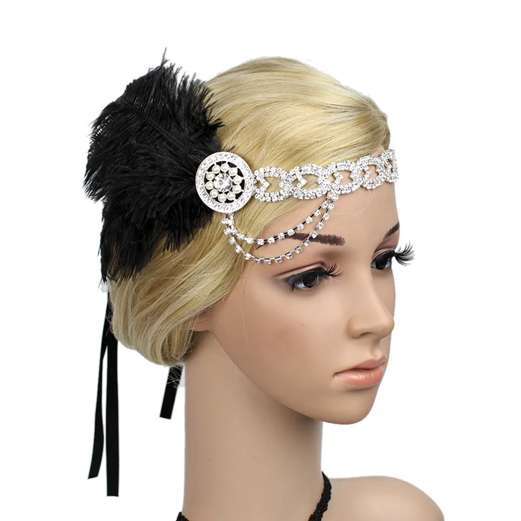 Женские головные уборы с перьями Вечерние Хлопушки оголовье полиэстер головной