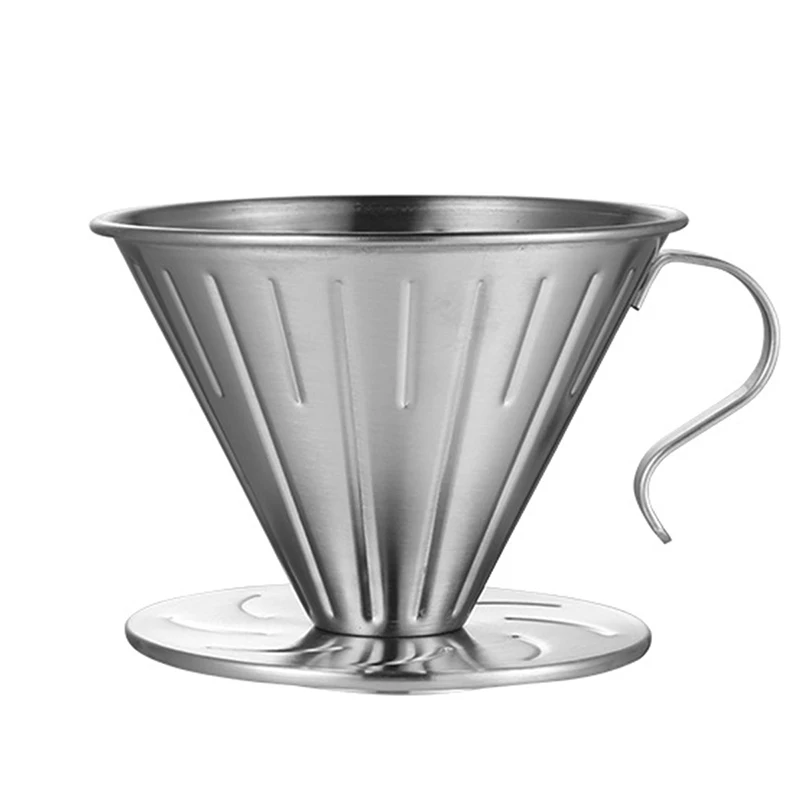 

Капельница для кофе Pour Over, металлический многоразовый конусный фильтр для кофе из нержавеющей стали, аксессуары для медленного заваривания...