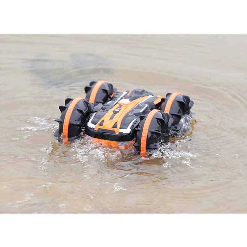 

JJRC Q81 1:20 2.4G 2-in-1 Double Sided Amphibious 360 Degree Rotation RC Vehicle RC Car Remote Control Stunt Car w/ 3 Batteries