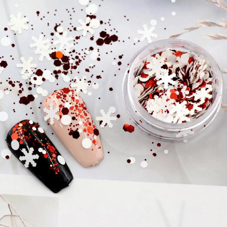 6 шт Блестки для нейл Арта (искусство украшения ногтей) звезда снежинка ногтей