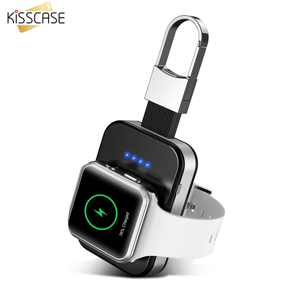 KISSCASE оригинальный брелок Беспроводное зарядное устройство для Apple i Watch 1 2 3 4 950 мАч