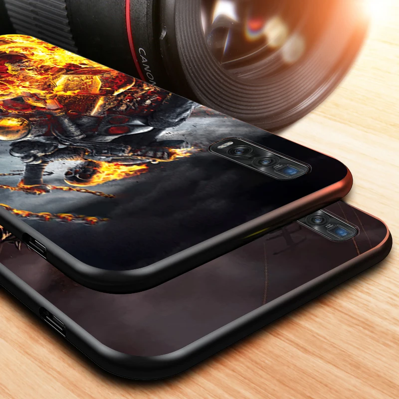 

Marvel Ghostrider for OPPO Find X2 X3 A94 A93 A73 A72 A53 A12E A1K A12 AX7 A5 2018 2020 LITE PRO NEO Black Phone Case