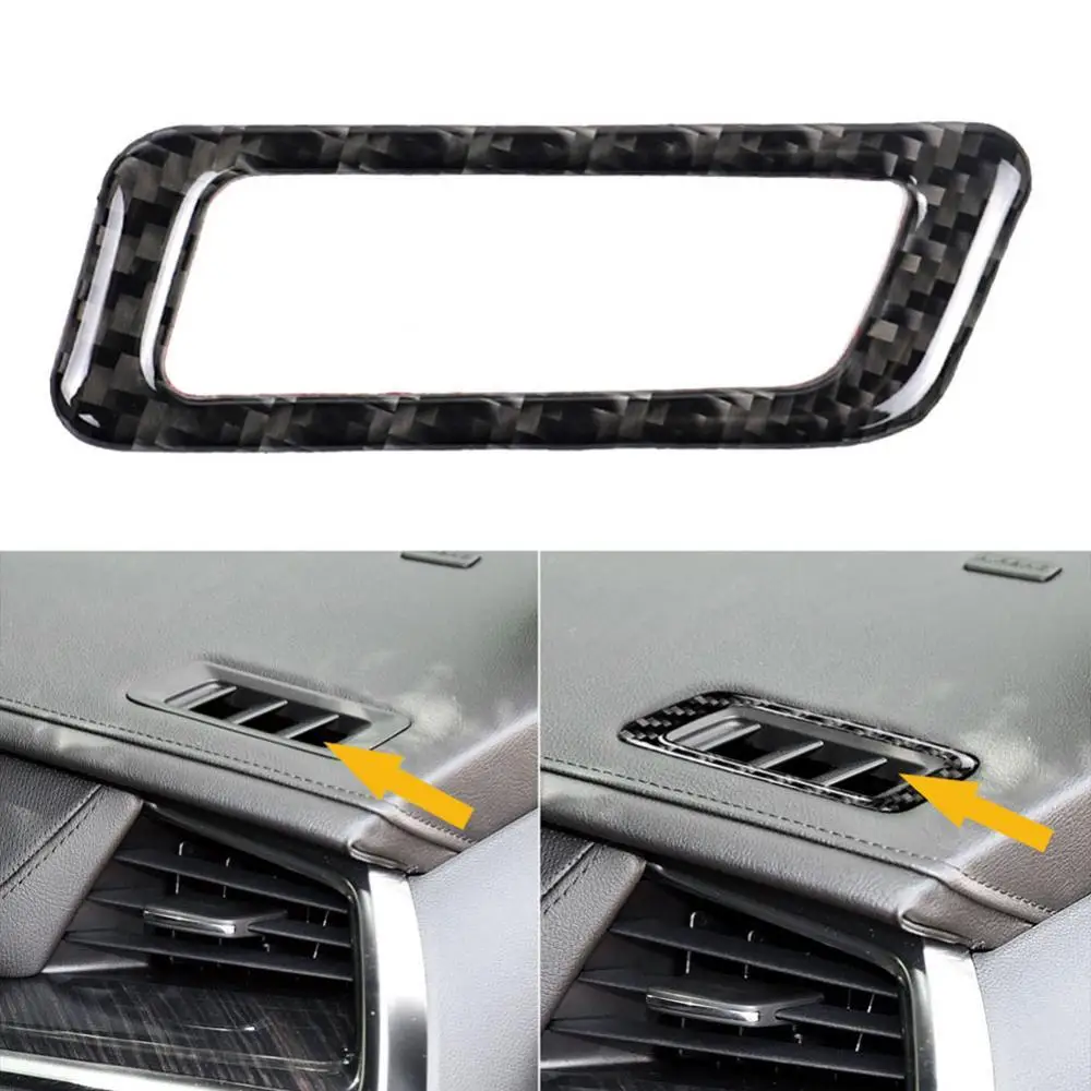 

Carbon Fiber AC Vent Outlet Frame Trim Cover Sticker Decor Fit Car Accessories