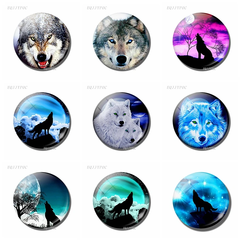 Магнит на холодильник с изображением головы волка 30 мм | Дом и сад